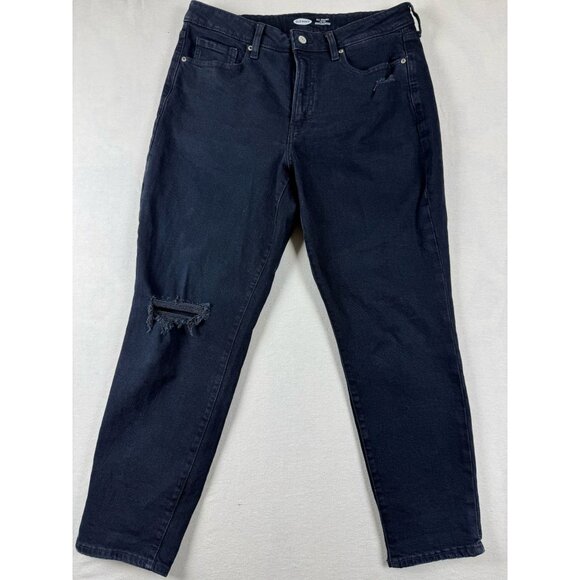 Old Navy Women's O.G. Straight Jeans High Rise Secret-Slim Pockets Blue Size 12 - Picture 1 of 10